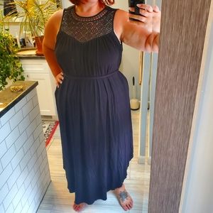 Lane Bryant crochet top maxi dress 18/20